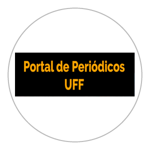 Logo do Portal de Periódicos CAPES dentro de contorno circular de cor preta.
